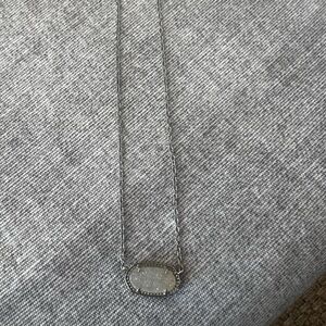 Kendra Scott Silver Drusy Necklace